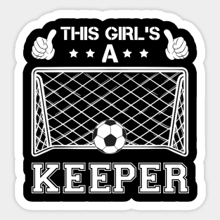 Funny Girls Soccer Goalkeeper Sticker